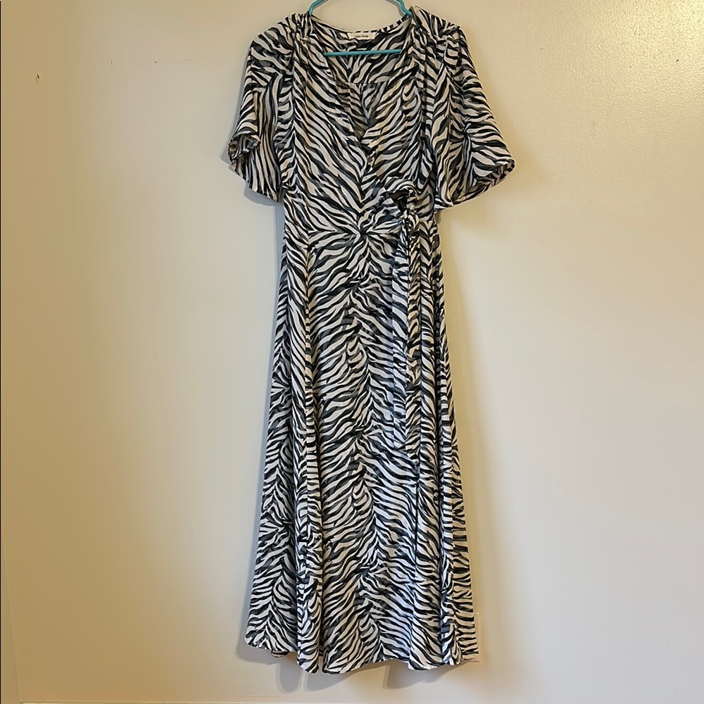 Zebra Print Maxi Dress